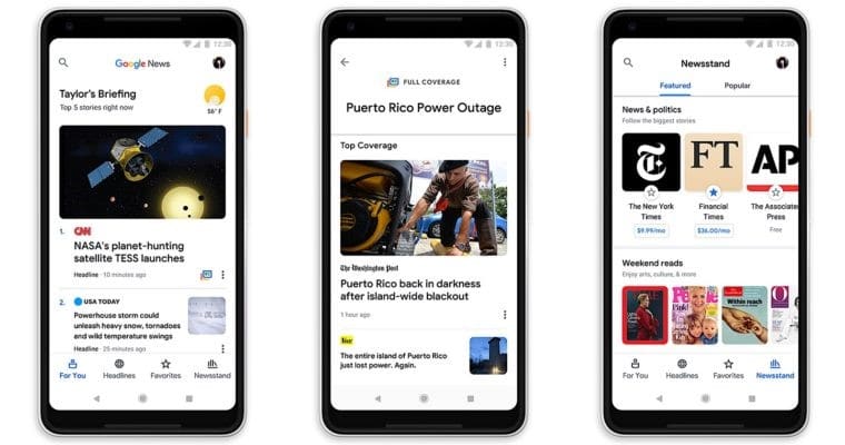 Google News Mobile Appearance