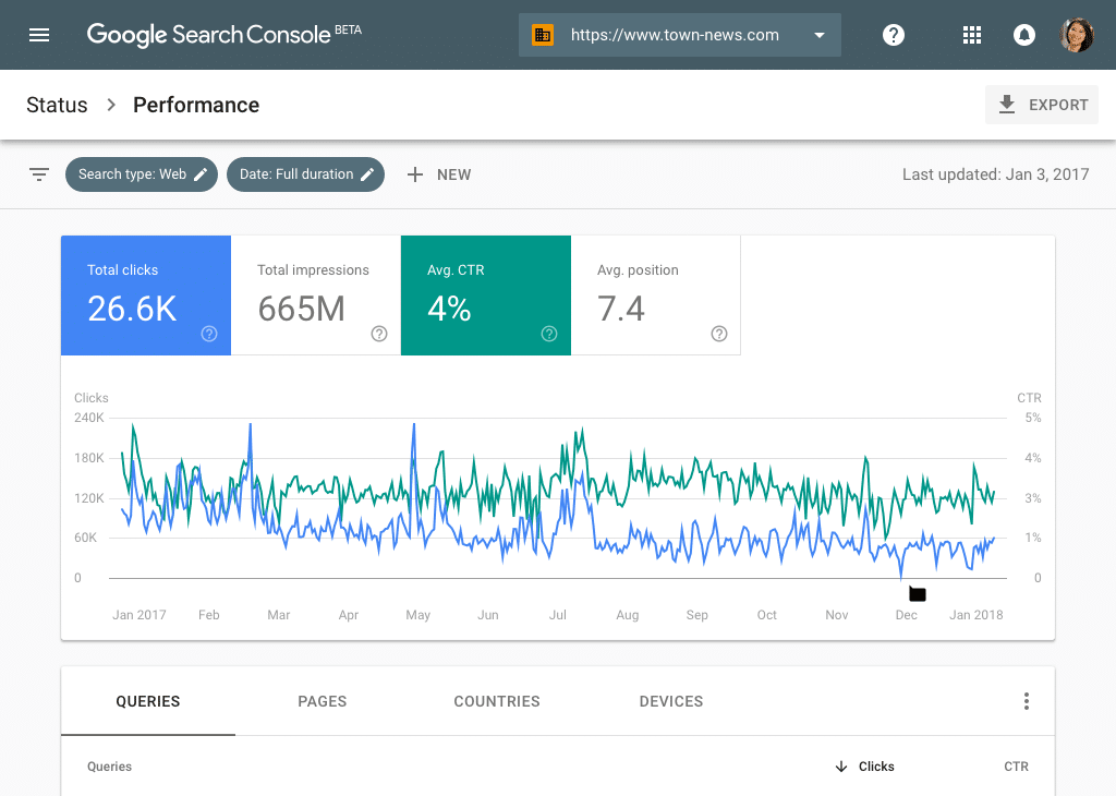 Aperçu de la nouvelle Google Search Console