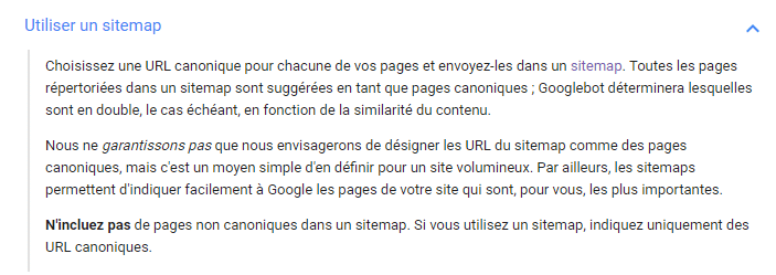 canonical sitemap