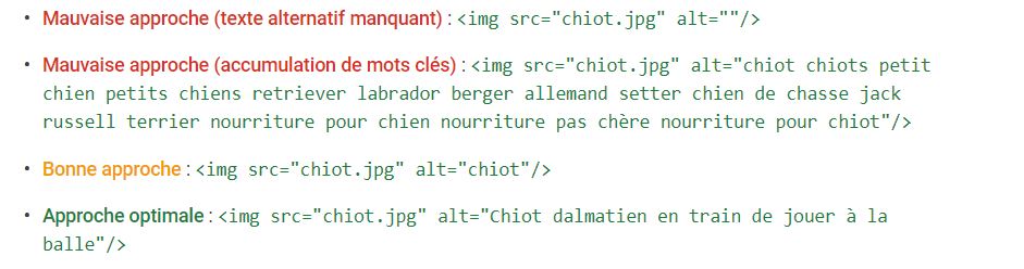 consignes pour bien rédiger une balise ALT