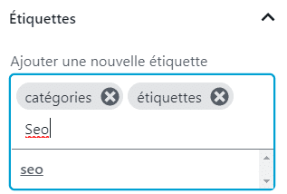 Ajouter une nouvelle étiquette