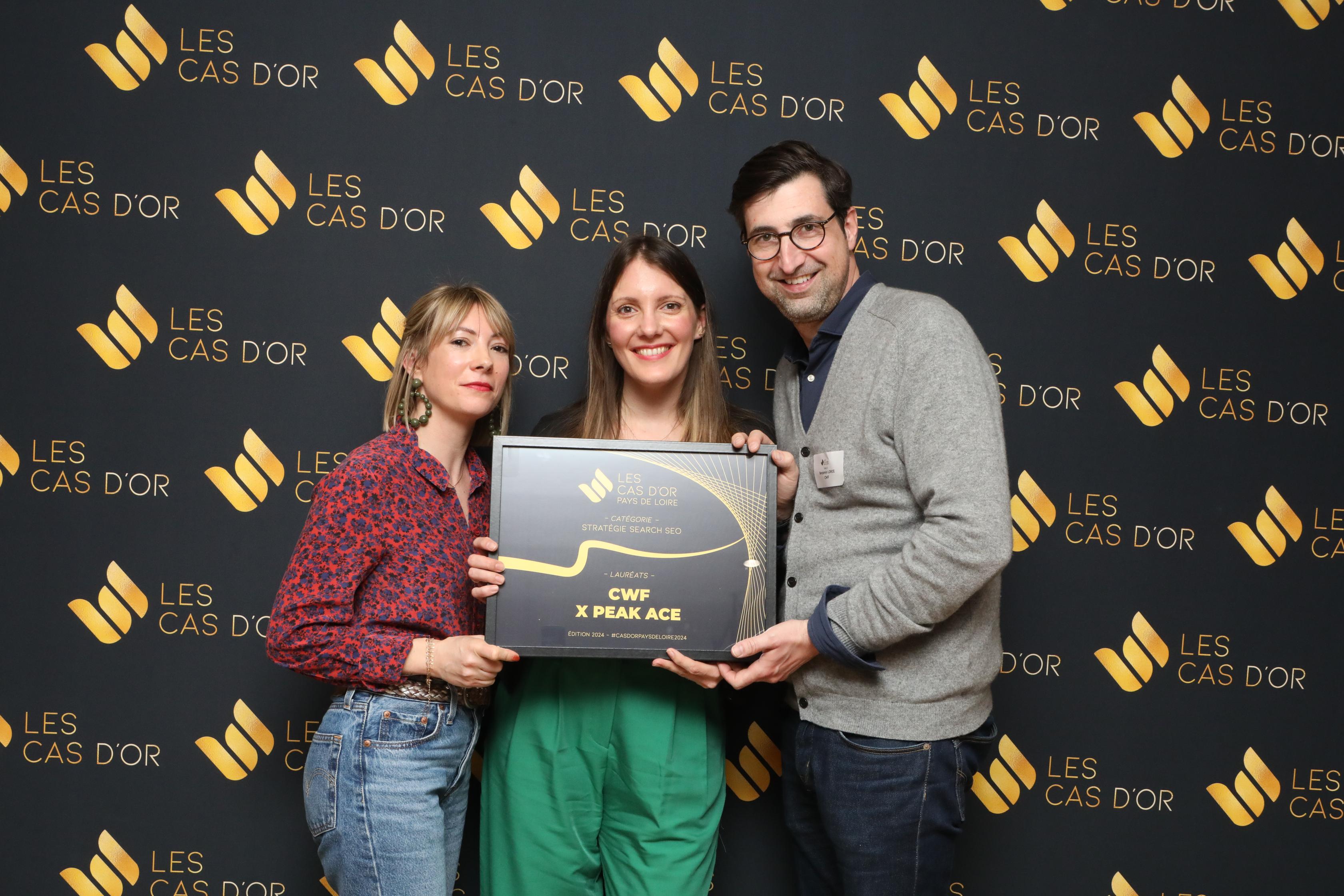 Award CAS D'OR PAYS DE LA LOIRE - PEAK ACE et CWF